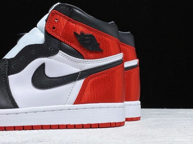 Kicktheory High Jordan Satin Black 1 Retro Air CD0461-016 Toe 0812